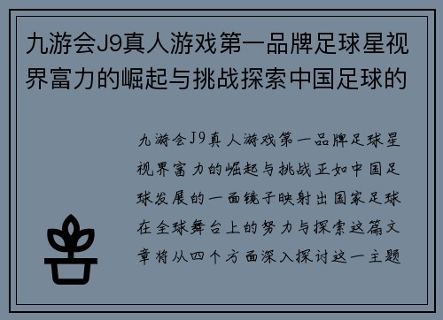 九游会J9真人游戏第一品牌足球星视界富力的崛起与挑战探索中国足球的新篇章